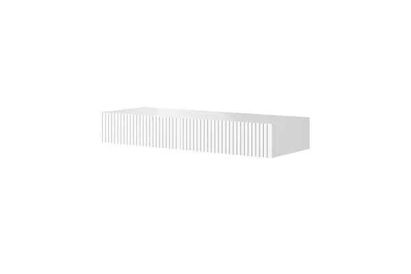 Nicole hangbureau 100 cm met lades - modern, minimalistisch | Kleur: Wit / Mat wit