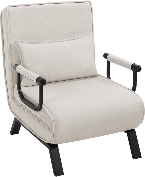 3-i-1 sovstol med justerbart ryggstöd | Beige | 65x78x75 cm