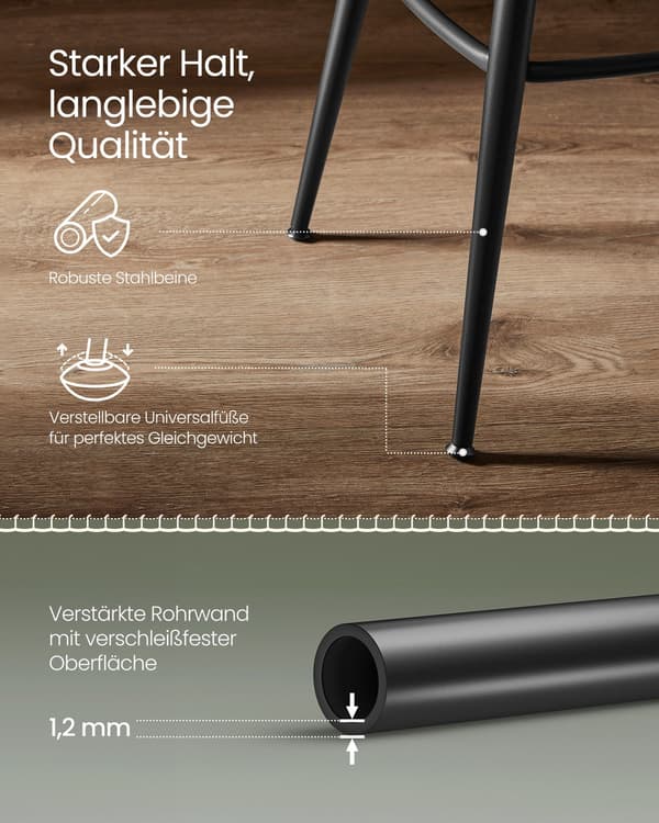 Set med 2 vridbara barstolar med ryggstöd | Skogsgrönt | 57x57x101 cm