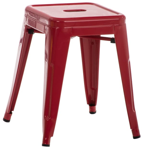 Modern stapelbar pall - Barstol - Space -Saving Design | Färg: Vit