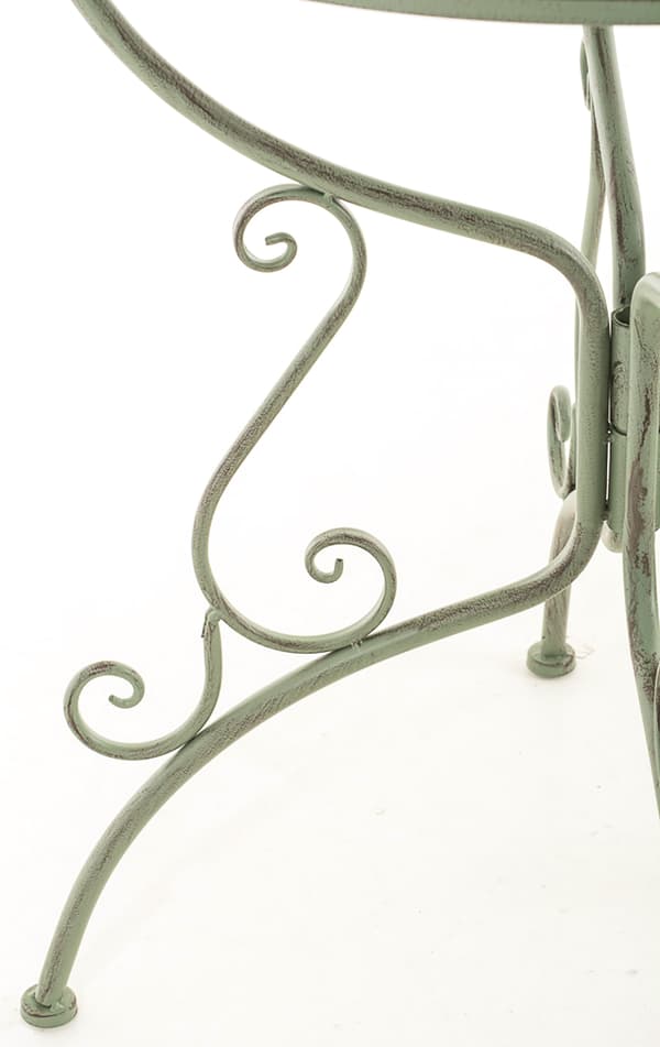 Nostalgic Garden Table - Retro Design - Handmade & Stable Iron | Färg: antikvitetsgrön