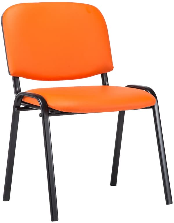 Stackstol Artificial Leather - Mötesstol - Bekväm sittkomfort, stapelbar | Färg: Röd