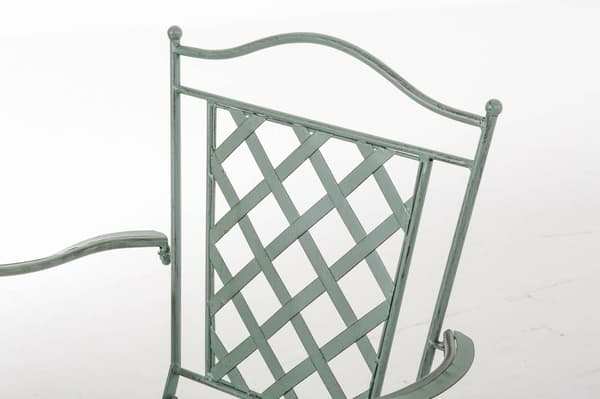 Nostalgisk terrassstol - trädgårdsstol - handgjorda järn, stabil design