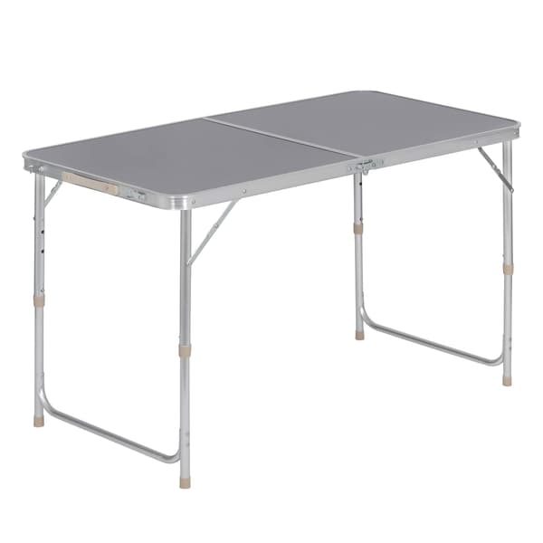Campingbord fällbart bord justerbart trädgårdsbord | Grå | 60x120x55/62/70 cm