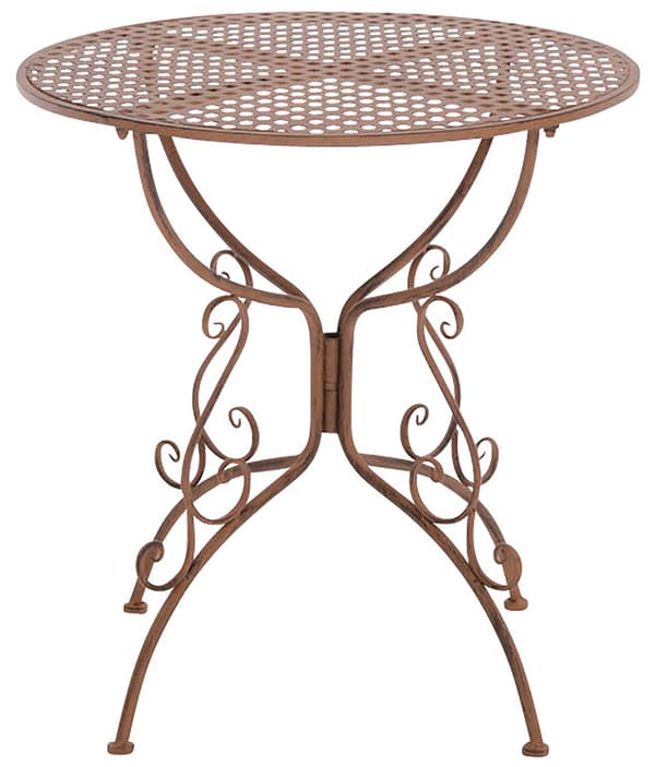 Nostalgic Garden Table - Retro Design - Handmade & Stable Iron | Färg: Antik brun
