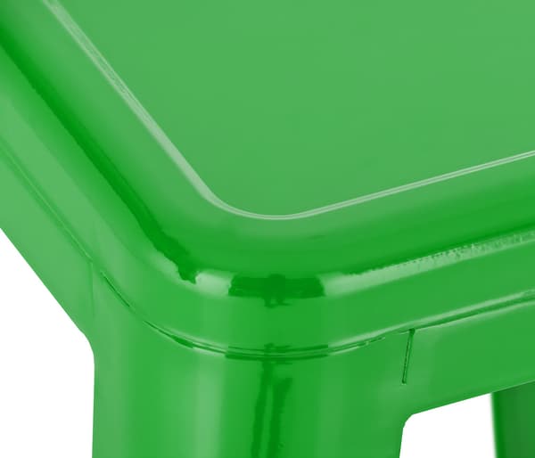 Uppsättning av 2 barstolar - Högpallar - Stackbar, Space -Saving Design | Färg: Grönt
