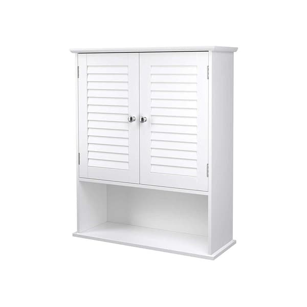 Badrumsskåp med förvaringsutrymme - vit MDF - 60x20x70 cm