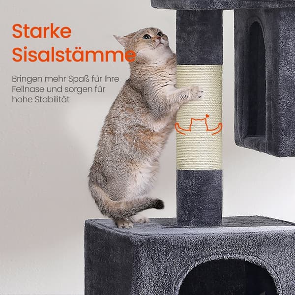 Kattskrapstolpe - kattträd - stor plattform - säker och hållbar - 68 x 48 x 101 cm