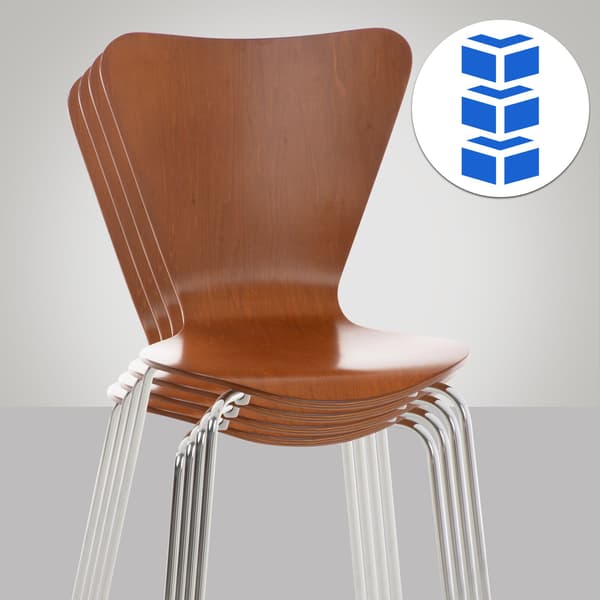 Stack Chair - Multifunktionell - Space -Saving Design, Perfekt för evenemang och konferenser Färg: Brown