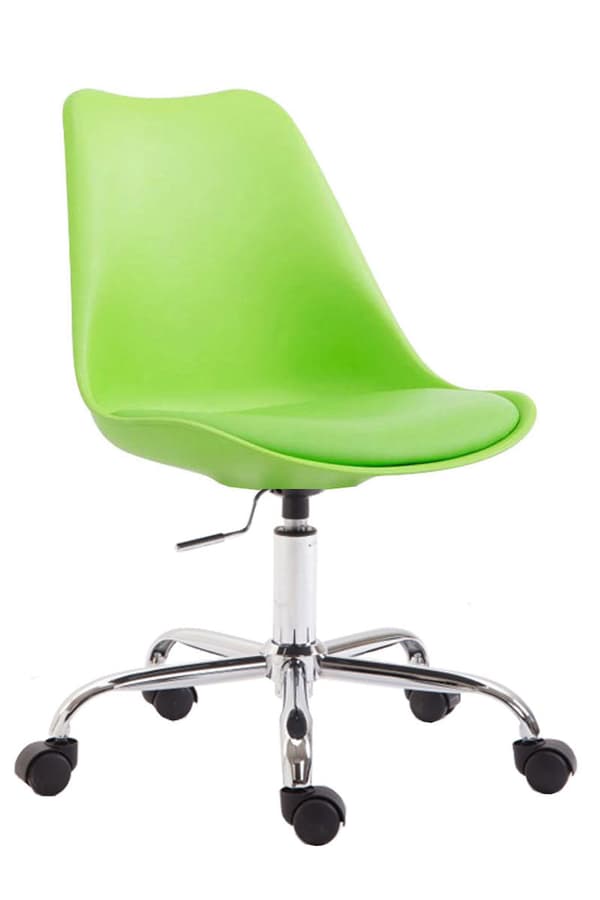 Kontorstol Artificial Leather - Ergonomisk sitthöjd - Modern plastdesign | Färg: Orange