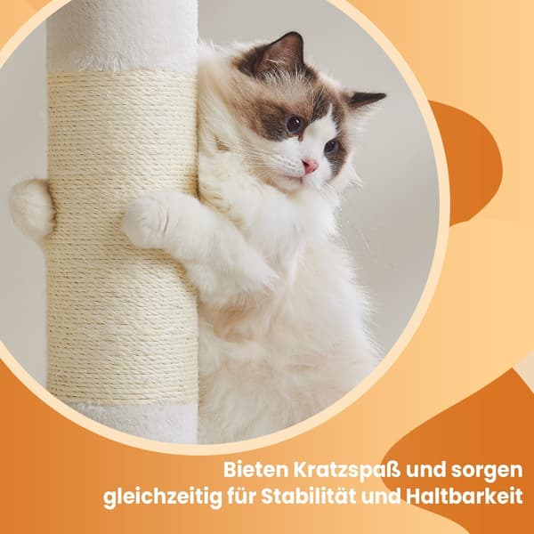 Kattskrapstolpe - Katttorn - Stor plattform - Slitstark sisal - 68 x 48 x 101 cm