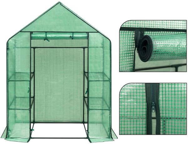 Folieväxthus för växter | Grön | 143x73x195 cm