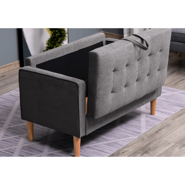 Soffa med förvaring - Grå soffa | Färg: Grå | Mått: 111x62x78 cm