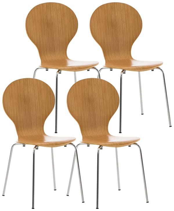 4x Ergonomic Stacking Chair - Besökstol - Space -Saving Design | Färg: Grönt