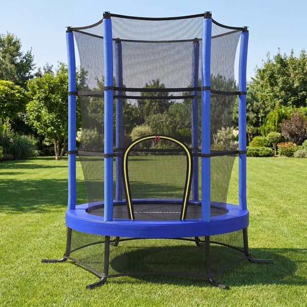 Barnstudsmatta med skyddsnät 174 cm | Blå | 174x174x189 cm