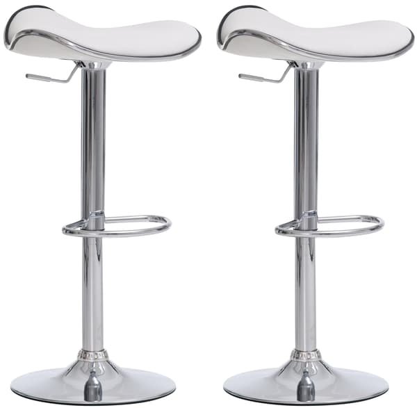 Set med 2 barstolar Shanghai - Vridbar & justerbar | Vit