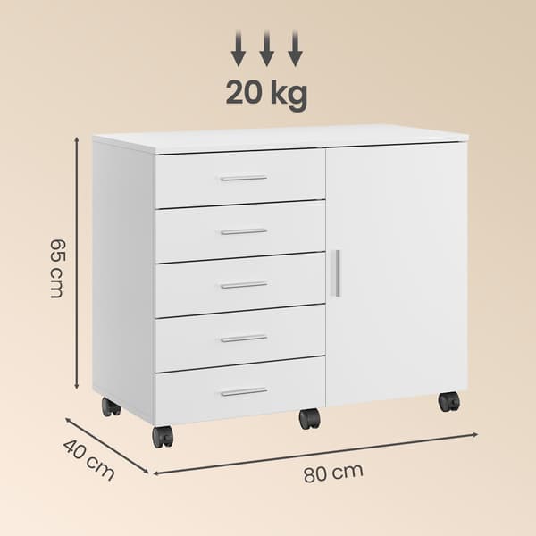Rullcontainer med deur | Intelligens | 80x40x65 cm