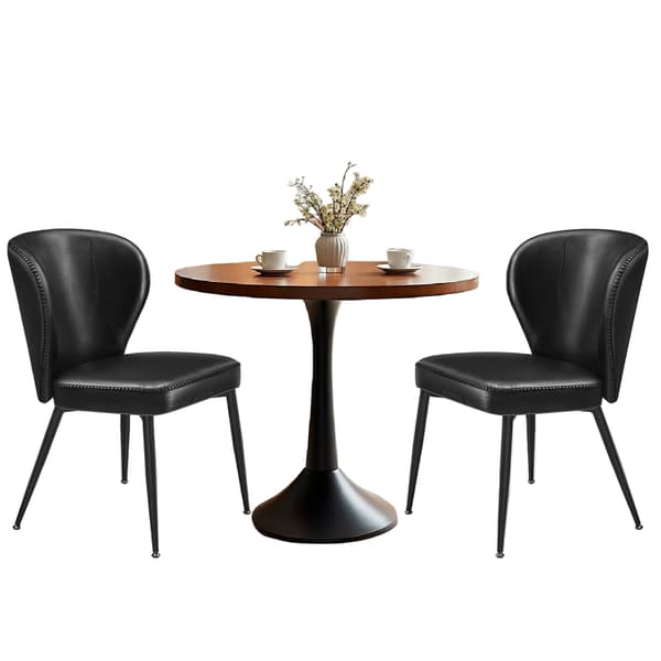 Set med 2 matsalsstolar - Svart - Komfort och stil