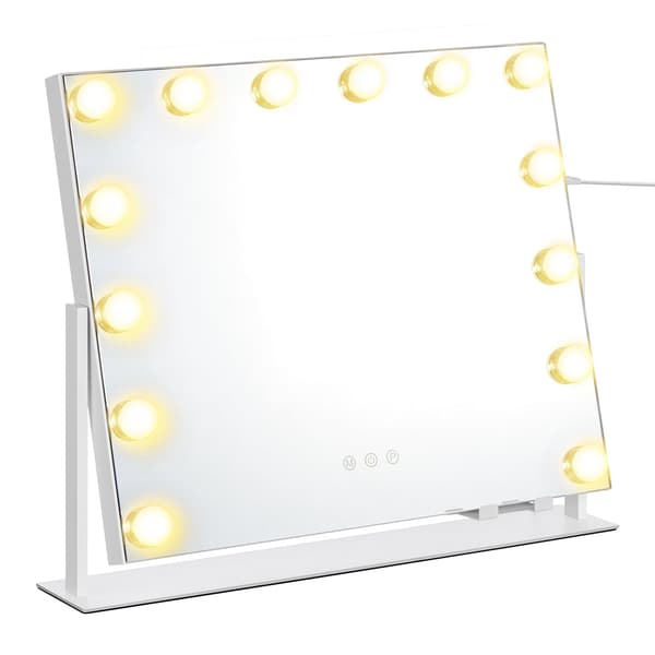 Sminkspegel med LED-belysning och touchkontroll | Vit | 55x10x45 cm