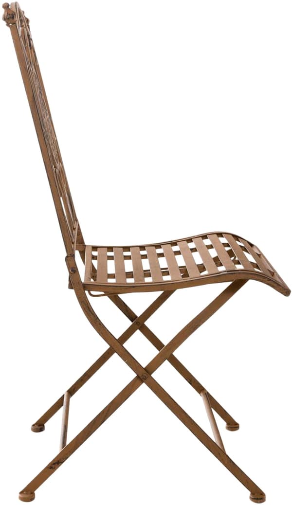 2 -deluppsättning av fällbara trädgårdsstolar - Fällbara stolar - Eleganta nostalgiska detaljer