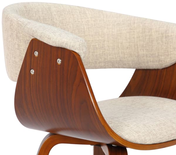2 -Stycke Matsalstolar Set - Lean -stolar - Ergonomisk design, elegant textil | Färg: Walnut/Creme