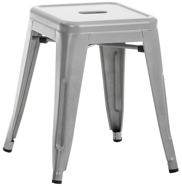 Modern stapelbar pall - Barstol - Space -Saving Design | Färg: Silver