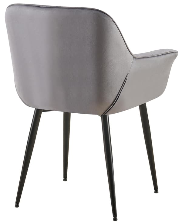 Sammet matsalstol - sammet - ergonomisk design, modern komfort och fasthetsfärg: mörkgrå