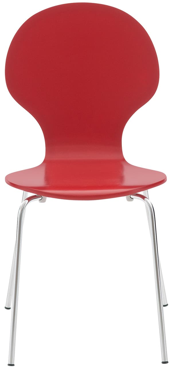 2x Stackbara besökarstolar - Ergonomisk säte - Space -Saving Design | Färg: Röd
