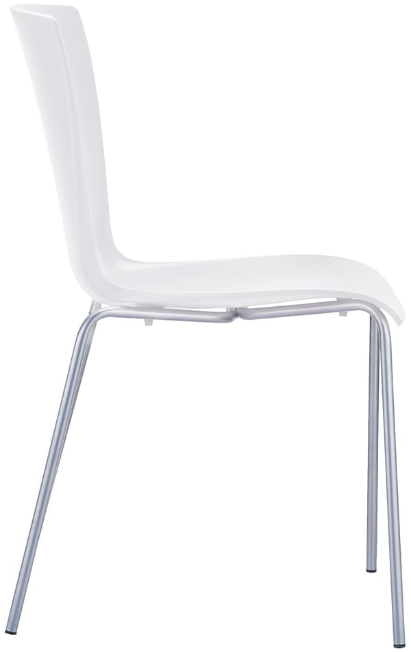 Stackbar trädgård och inomhusstol - väder -resistent - Space -sparande design | Färg: Vit