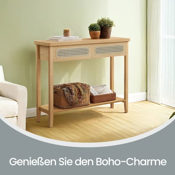Brunt konsolbord - hallbord - MDF - 30 x 80 x 100 cm