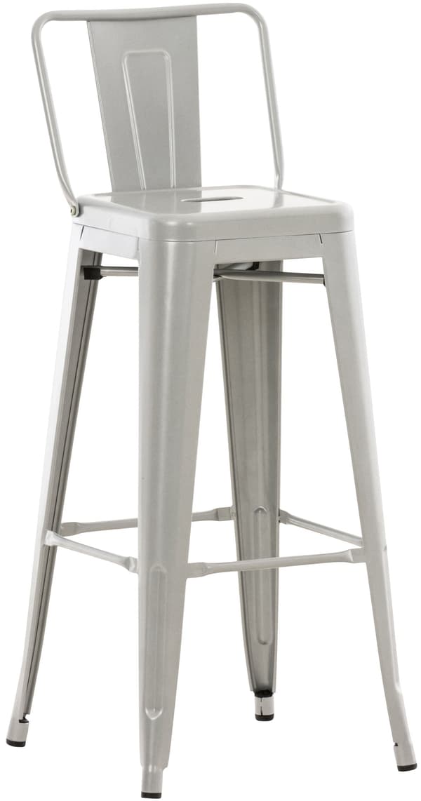 Klassisk barstol - Retro Stool - Ultimate Stability and Comfort | Färg: Silver