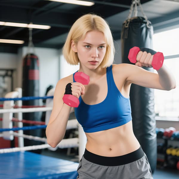 Halterset 3 paar hexagon dumbbells met standaard | Kleur: Violett+Rosa+Blau