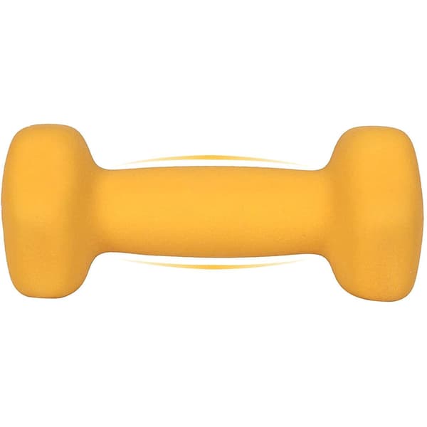 Hantelset 2 x 1 kg - gula hantlar - vikter - 2 st