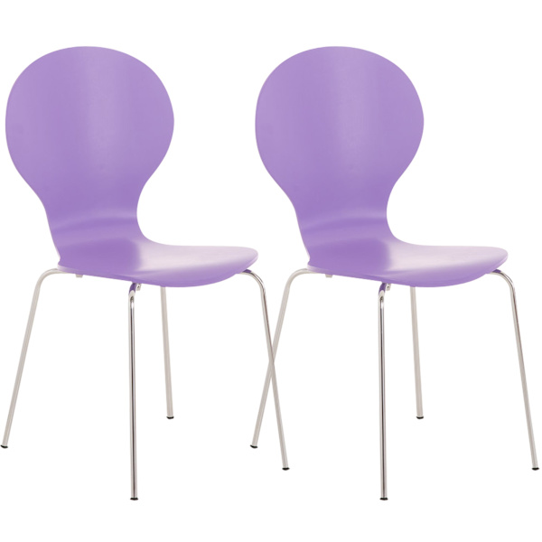 2x Stackbara besökarstolar - Ergonomisk säte - Space -Saving Design | Färg: Grönt