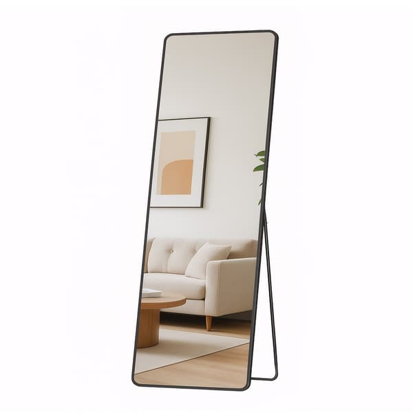 Rektangulär spegel med aluminiumram | Ljus guld | 150x40 cm