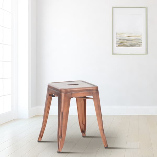 Modern stapelbar pall - Barstol - Space -Saving Design | Färg: Koppar
