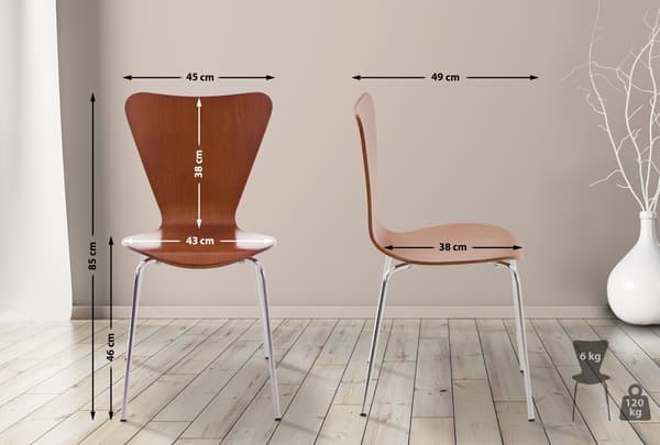 Stack Chair - Multifunktionell - Space -Saving Design, Perfekt för evenemang och konferenser Färg: Brown