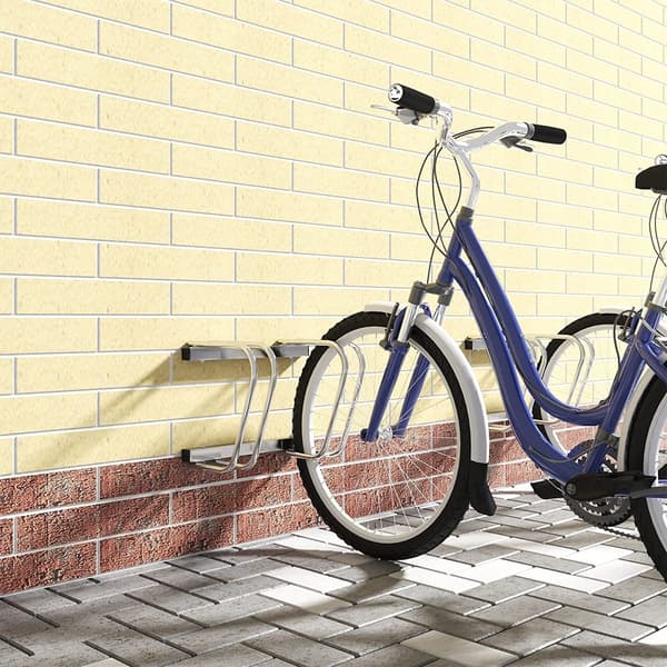 Cykelställ i metall | Silver | 40x32x26 cm