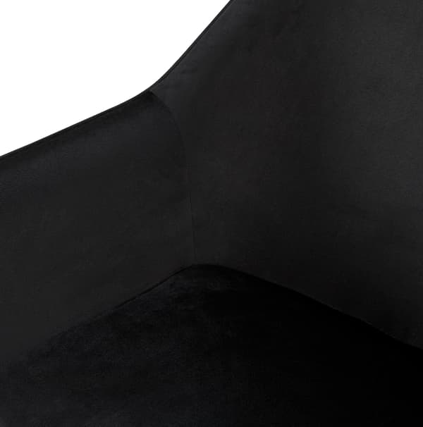 Modern matsalstol sammet - designstol, bekväm, lätt att underhålla, svart