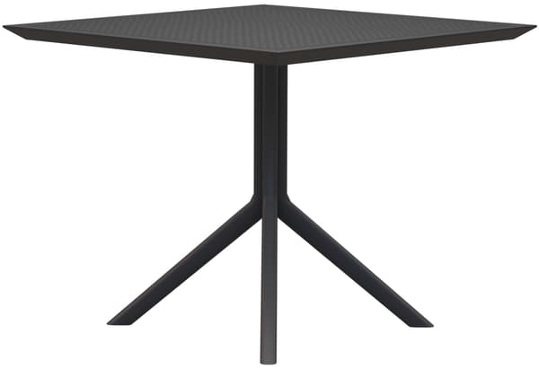 Tabell 80x80cm - Bisto -tabell - Väderresistent polypropen, UV -resistent | Färg: Svart