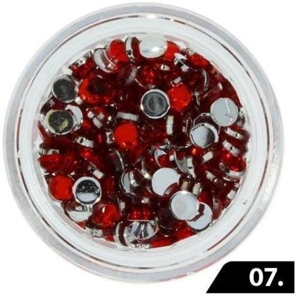 Zirkon stenar (Glas) - 3 mm - 200 st - 07 Röd