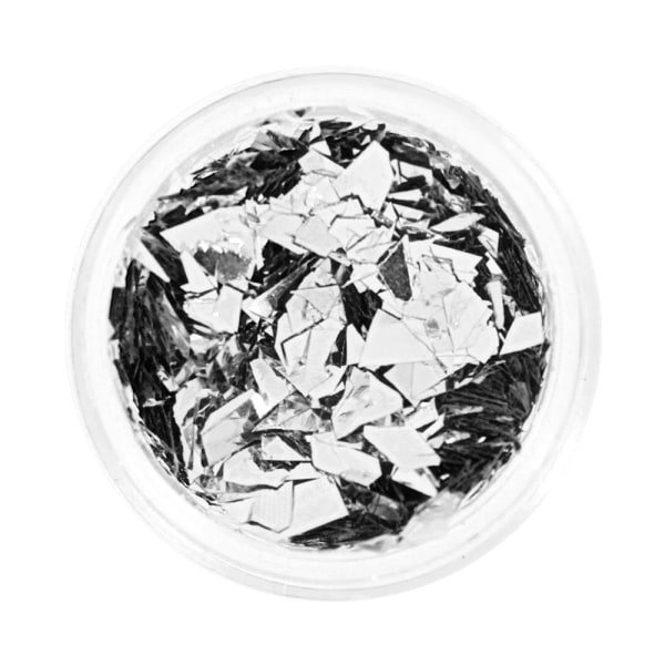 Nageldekorationer - Broken Mirror - 03 Silver