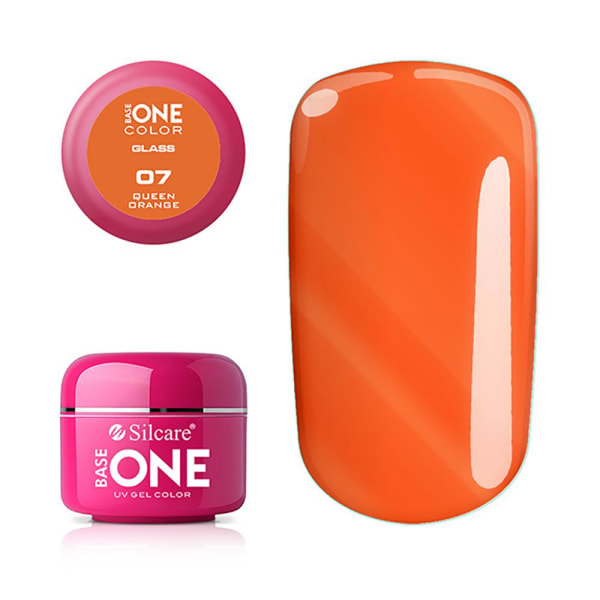 Base one - Color - Glass - UV Gel - Queen Orange - 07 - 5 gram Orange