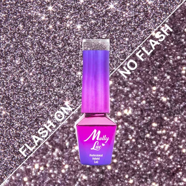 Mollylac - Gel polish - Blinkende lys - 563 5ml Purple