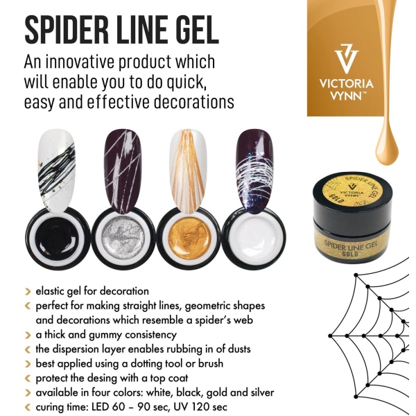 Victoria Vynn - Spider Line - 01 Sort - Dekorgelé Black