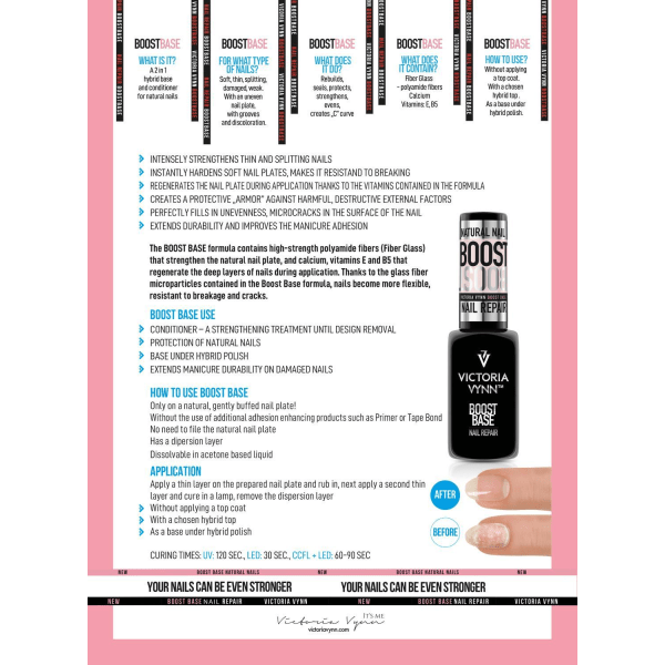 Victoria Vynn - Boost Base 2in1 - 15ml - Nagelreparerare Transparent