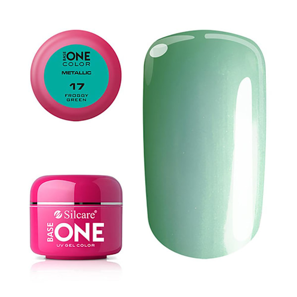 Base One - UV Gel - Metallic - Froggy Green - 17 - 5g Grön