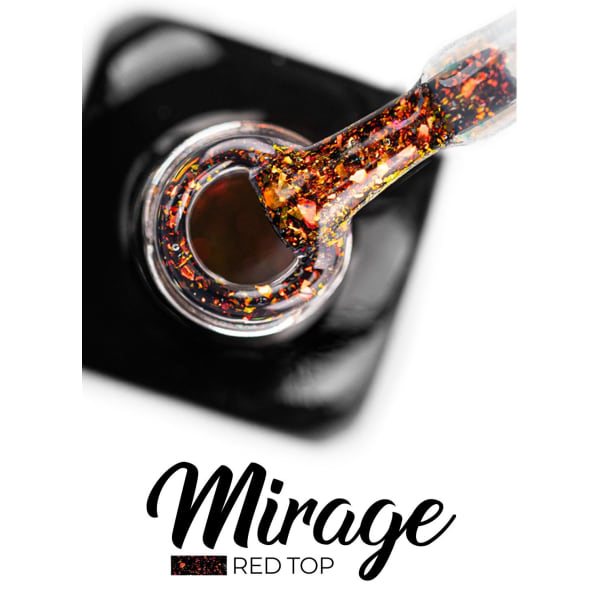 Top coat - Mirage - Rød - No Wipe - 8 ml - Victoria Vynn Red
