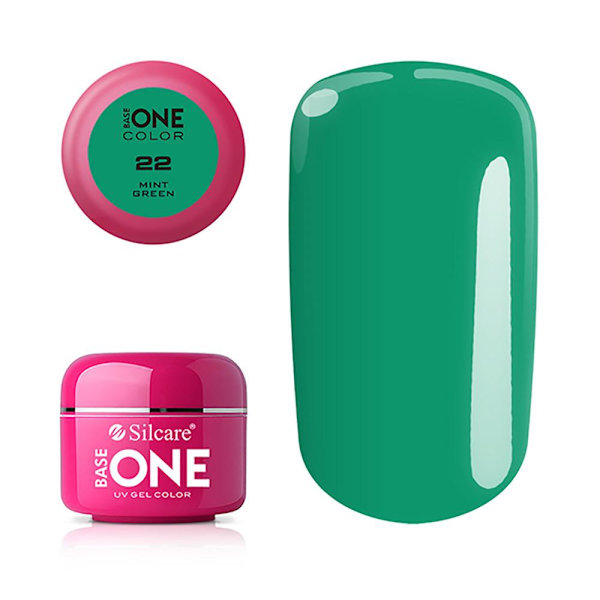 Base one - Color - UV Gel - Mint Green - 22 - 5 gram Grön