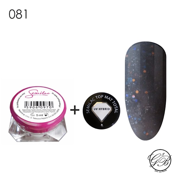 Semilac - UV Gel - Color - Glitter - Night in Vegas - 081 - 5 ml